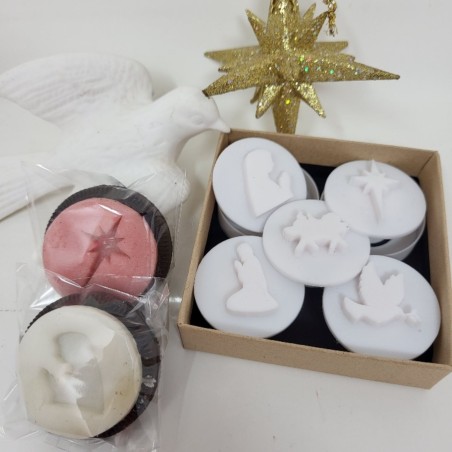 Minis emporte-pièces 3D pour des sablés Sainte Famille pour Noel